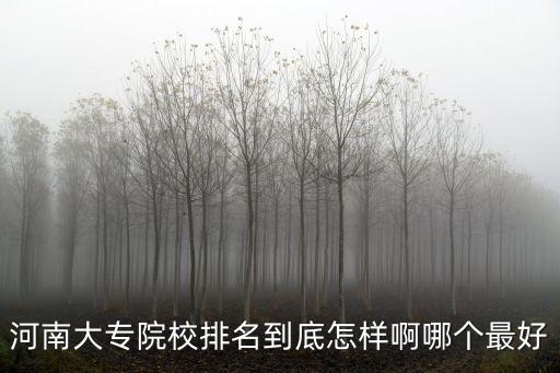 河南大專院校排名到底怎樣啊哪個最好