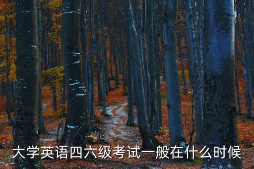 大學英語四六級考試一般在什么時候