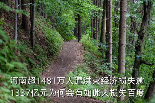河南超1481萬人遭洪災經濟損失逾1337億元為何會有如此大損失百度