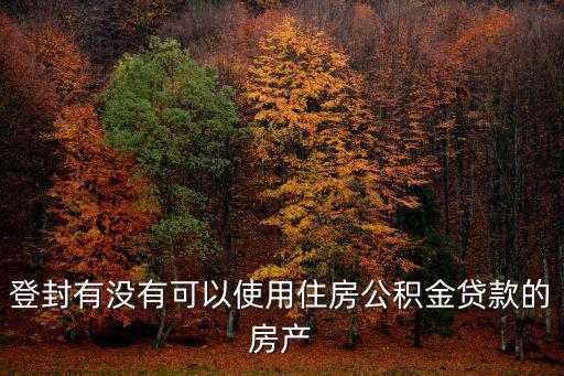 登封有沒有可以使用住房公積金貸款的房產