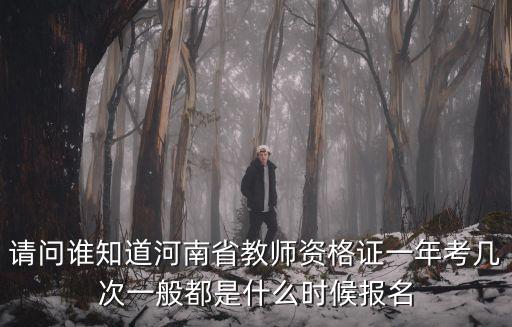 請問誰知道河南省教師資格證一年考幾次一般都是什么時候報名