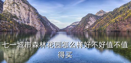 七一城市森林花園怎么樣好不好值不值得買