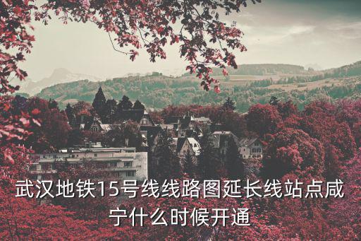 武漢地鐵15號線，15號線地鐵首末車時間表