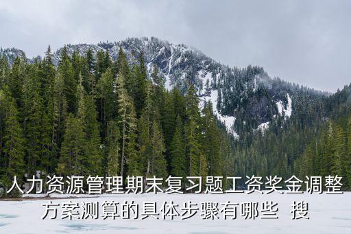 人力資源管理期末復習題工資獎金調整方案測算的具體步驟有哪些  搜