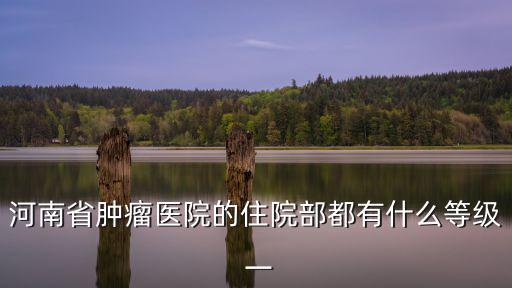 河南省腫瘤醫院的住院部都有什么等級 一