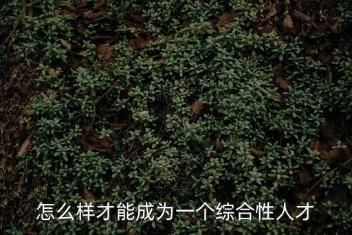 怎么樣才能成為一個綜合性人才