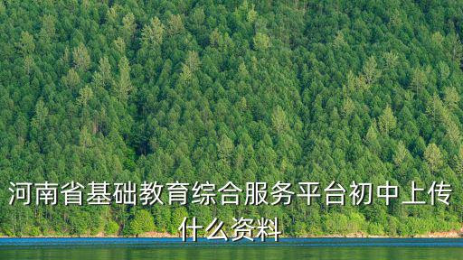 河南省基礎教育綜合服務平臺初中上傳什么資料