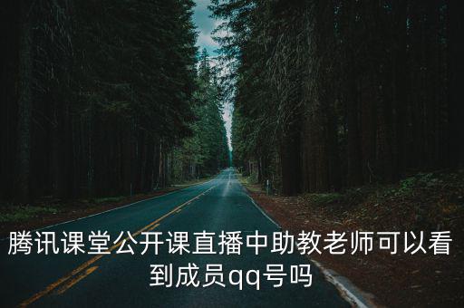 騰訊課堂公開課直播中助教老師可以看到成員qq號嗎