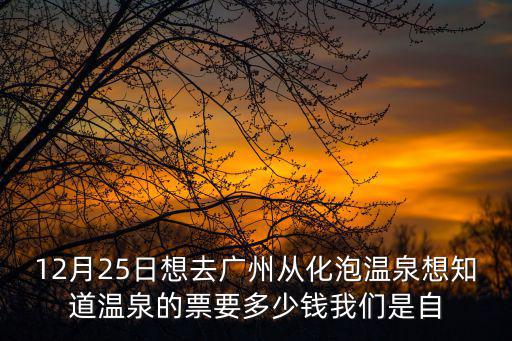 湯泉溫泉門票價格，12月25日想去廣州從化泡溫泉想知道溫泉的票要多少錢我們是自