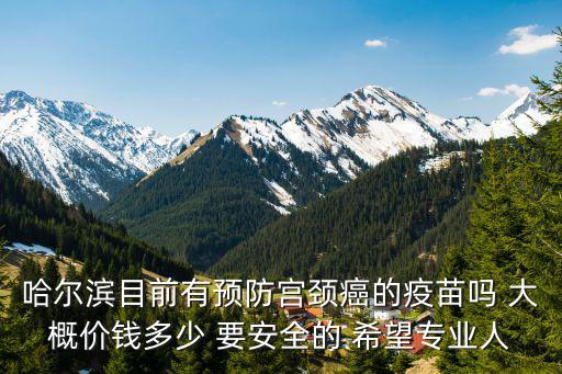 哈爾濱目前有預(yù)防宮頸癌的疫苗嗎 大概價(jià)錢多少 要安全的 希望專業(yè)人