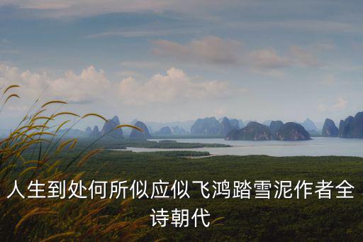 鴻踏雪泥，鴻爪踏雪泥是什么意思