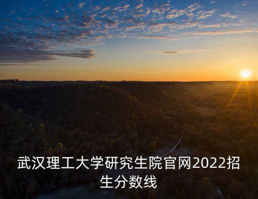 武漢理工大學研究生院官網2022招生分數線