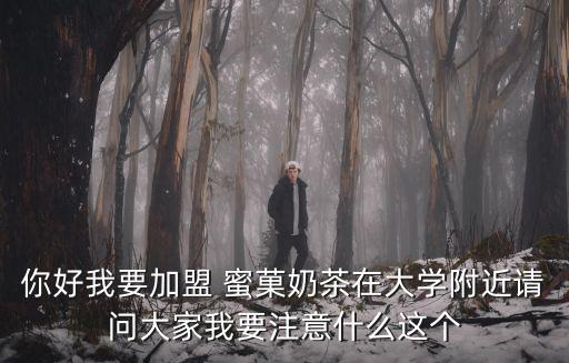 你好我要加盟 蜜菓奶茶在大學附近請問大家我要注意什么這個