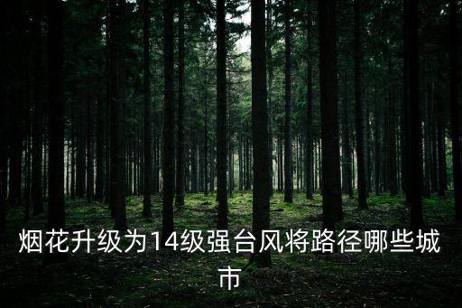 煙花升級為14級強臺風將路徑哪些城市