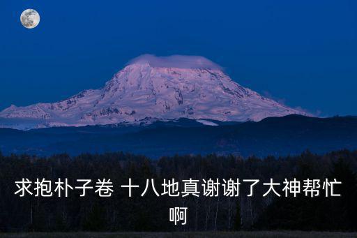 求抱樸子卷 十八地真謝謝了大神幫忙啊