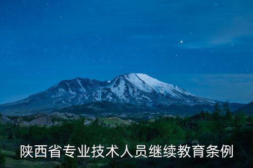 陜西省專業技術人員繼續教育條例