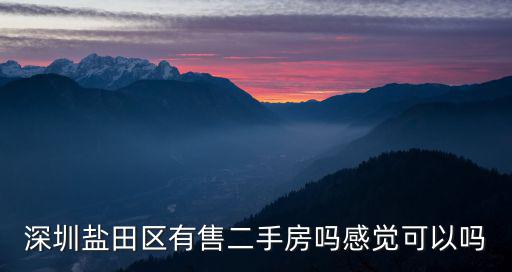 深圳鹽田區有售二手房嗎感覺可以嗎