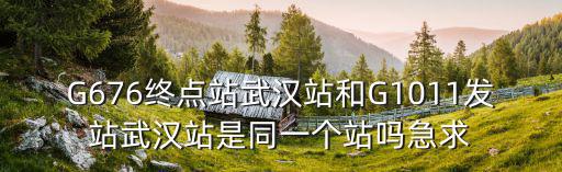 G676終點站武漢站和G1011發站武漢站是同一個站嗎急求