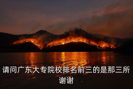請問廣東大專院校排名前三的是那三所謝謝