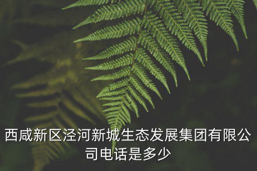 西咸新區(qū)涇河新城生態(tài)發(fā)展集團有限公司電話是多少