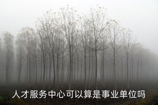 人才服務中心可以算是事業單位嗎
