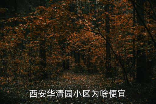 西安華清園小區為啥便宜
