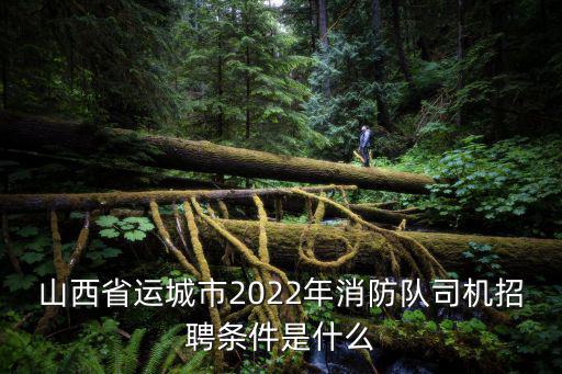 山西省運(yùn)城市2022年消防隊(duì)司機(jī)招聘條件是什么
