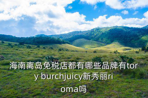 海南離島免稅店都有哪些品牌有tory burchjuicy新秀麗rioma嗎