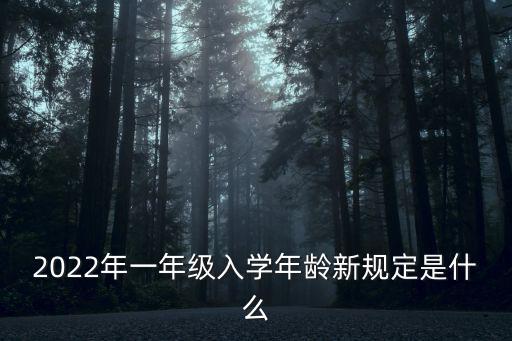 2022年一年級入學年齡新規定是什么