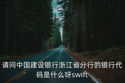 建行浙江省分行，請(qǐng)問中國建設(shè)銀行浙江省分行的銀行代碼是什么呀swift