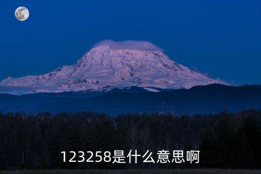 123258是什么意思啊