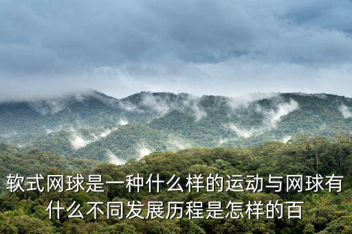 軟式網球，軟式網球是一種什么樣的運動最先出現在哪個國家發展歷程是怎樣的