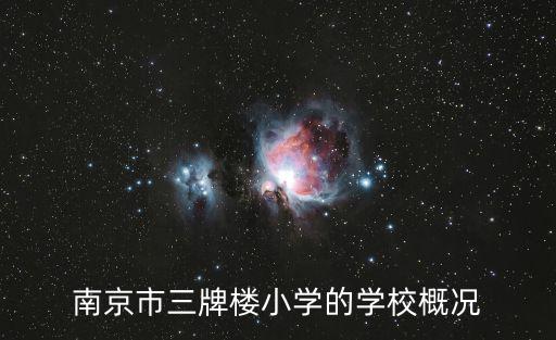 南京市三牌樓小學的學校概況