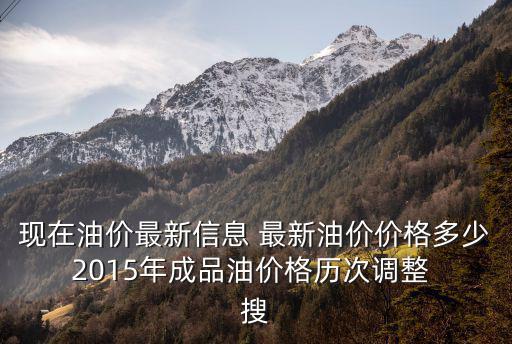 成品油調價最新消息，現在油價最新信息 最新油價價格多少 2015年成品油價格歷次調整  搜