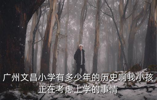 廣州文昌小學有多少年的歷史啊我小孩正在考慮上學的事情
