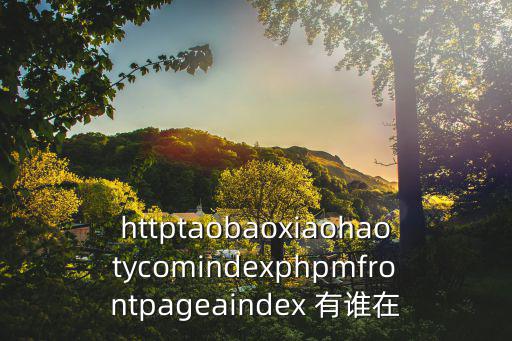 httptaobaoxiaohaotycomindexphpmfrontpageaindex 有誰在