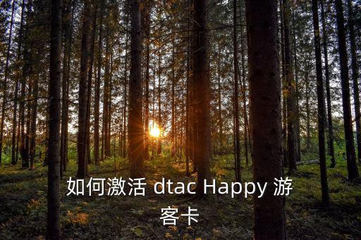 如何激活 dtac Happy 游客卡
