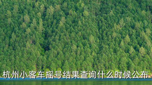 杭州小客車搖號結果查詢什么時候公布