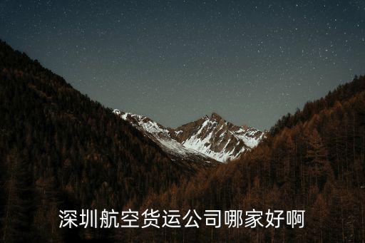 深圳航空貨運公司哪家好啊