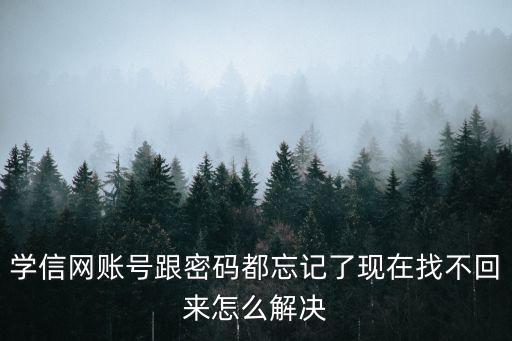 學信網(wǎng)賬號跟密碼都忘記了現(xiàn)在找不回來怎么解決