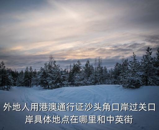 外地人用港澳通行證沙頭角口岸過關口岸具體地點在哪里和中英街