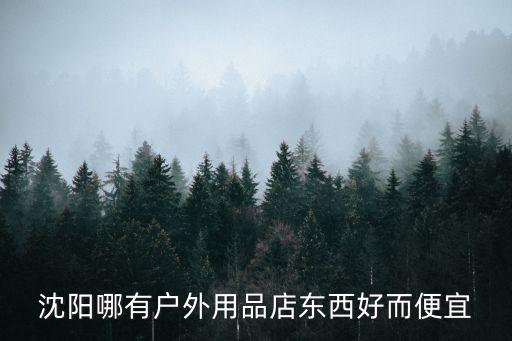 沈陽哪有戶外用品店東西好而便宜
