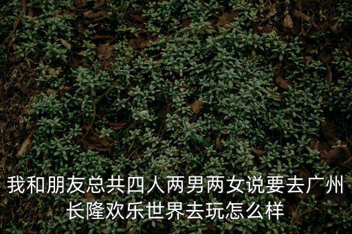 我和朋友總共四人兩男兩女說要去廣州長隆歡樂世界去玩怎么樣