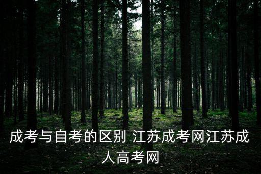 成考與自考的區(qū)別 江蘇成考網(wǎng)江蘇成人高考網(wǎng)