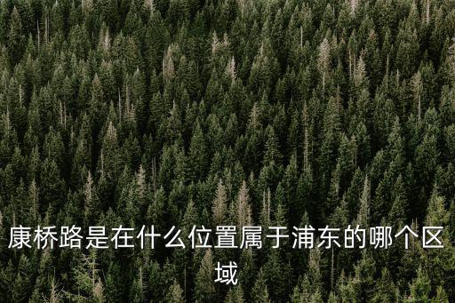 康橋路是在什么位置屬于浦東的哪個(gè)區(qū)域
