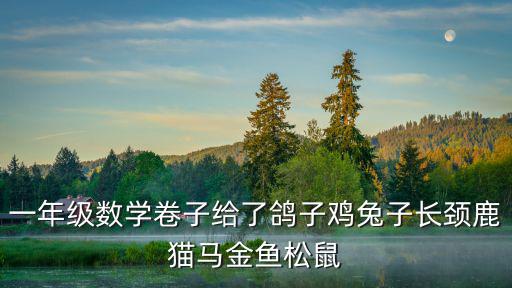 小學一年級試卷，有一題一年級數學試卷的附加題有一表三行三列第一行沒有數