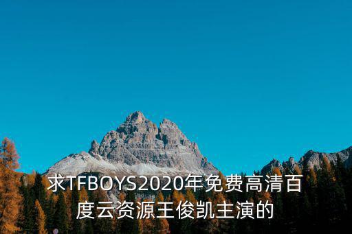 求TFBOYS2020年免費高清百度云資源王俊凱主演的