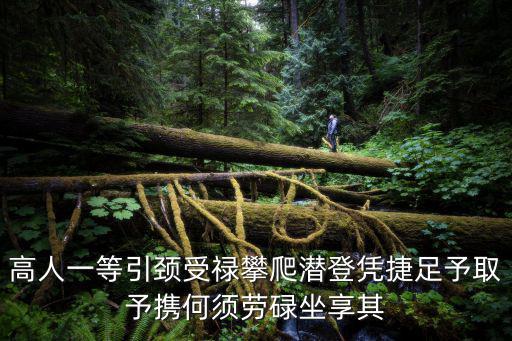高人一等引頸受祿攀爬潛登憑捷足予取予攜何須勞碌坐享其