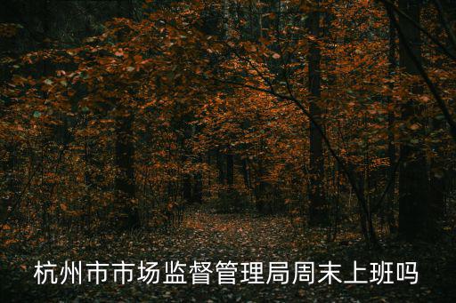 杭州市市場監督管理局周末上班嗎