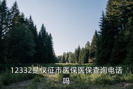 醫保查詢電話12366，12332是儀征市醫保醫保查詢電話嗎